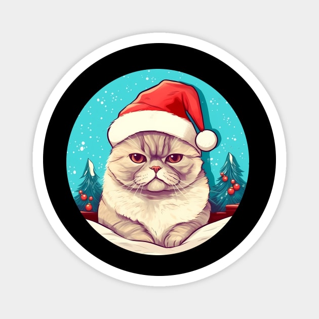 Exotic Shorthair Cat Xmas, Love Cats Magnet by logiamerch